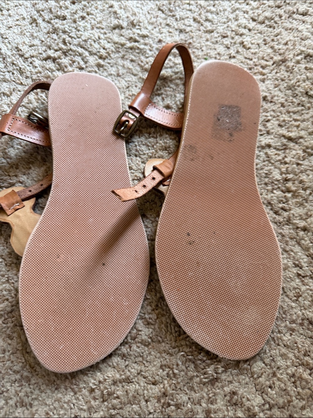 Laidback London Isko Silver  Beaded Flat Leather Thong Flip Flop Sandals 38/8 - Picture 3 of 4